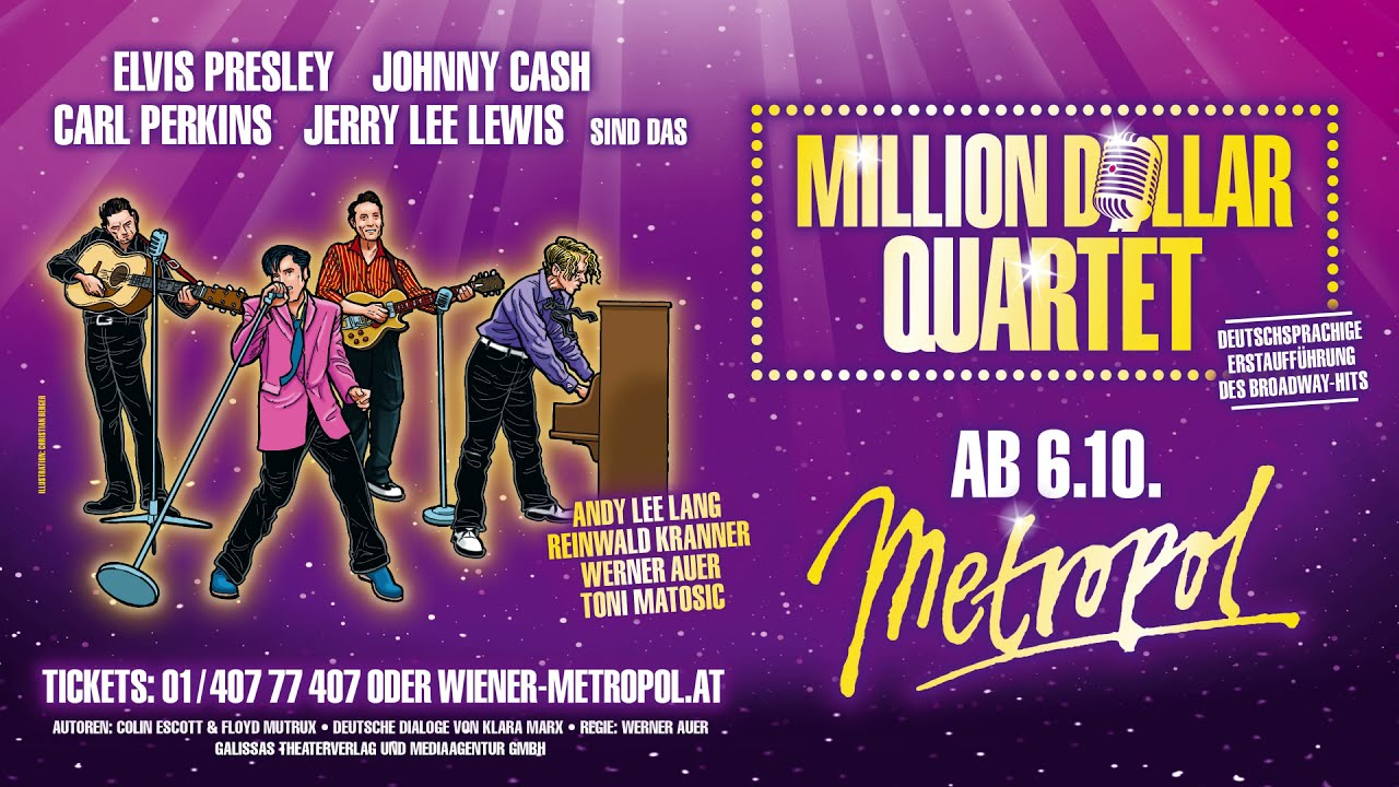 MILLION DOLLAR QUARTET | Deutschsprachige Erstaufführung im Wiener Metropol | Teaser